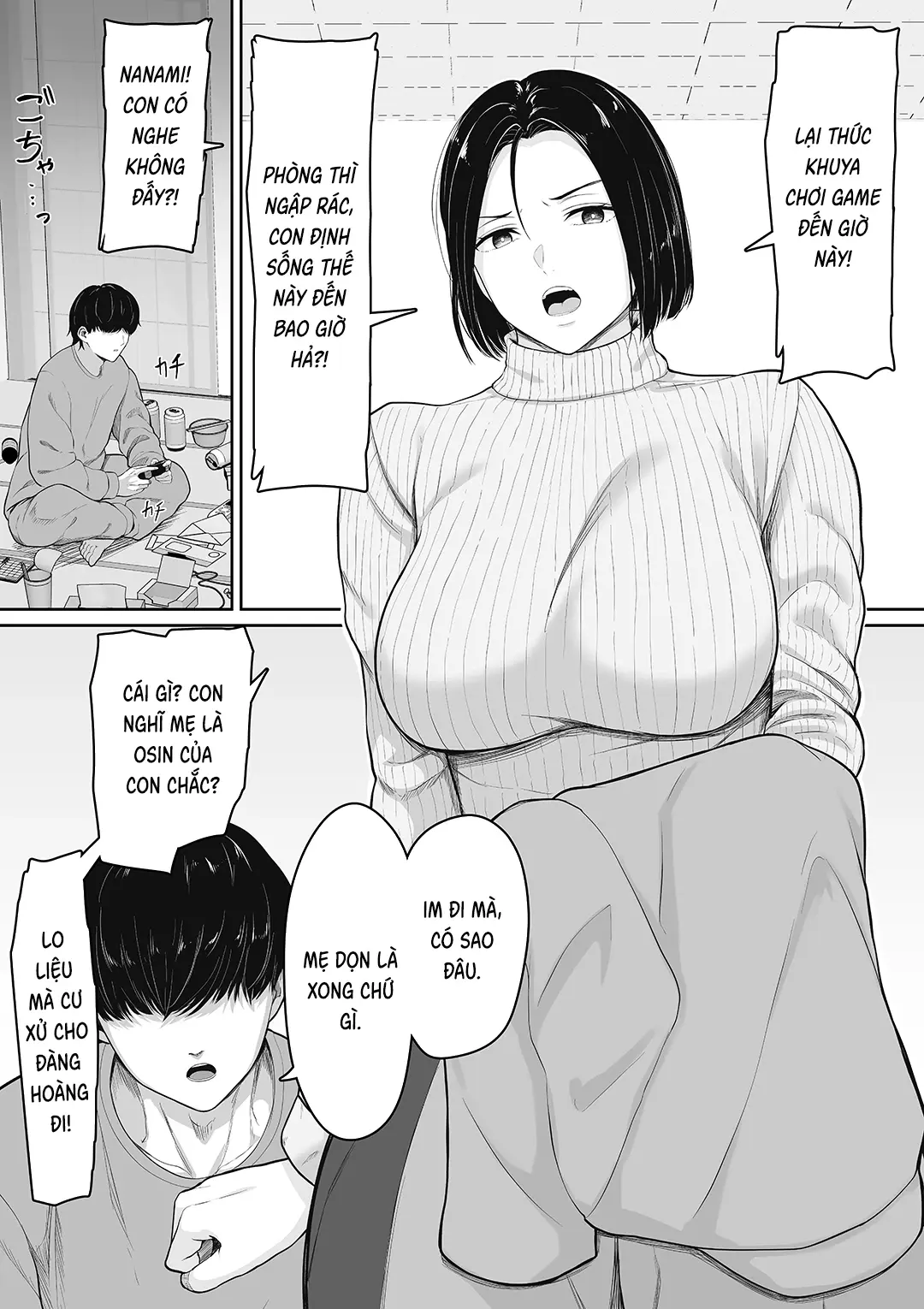 Kimottama Kaa-chan to Kenka Bakari no NEET no Ore ga Kaa-san ni Nakadashi shite kara Nakayoku natta Hanashi | Người mẹ góa phụ và thằng con trai NEET