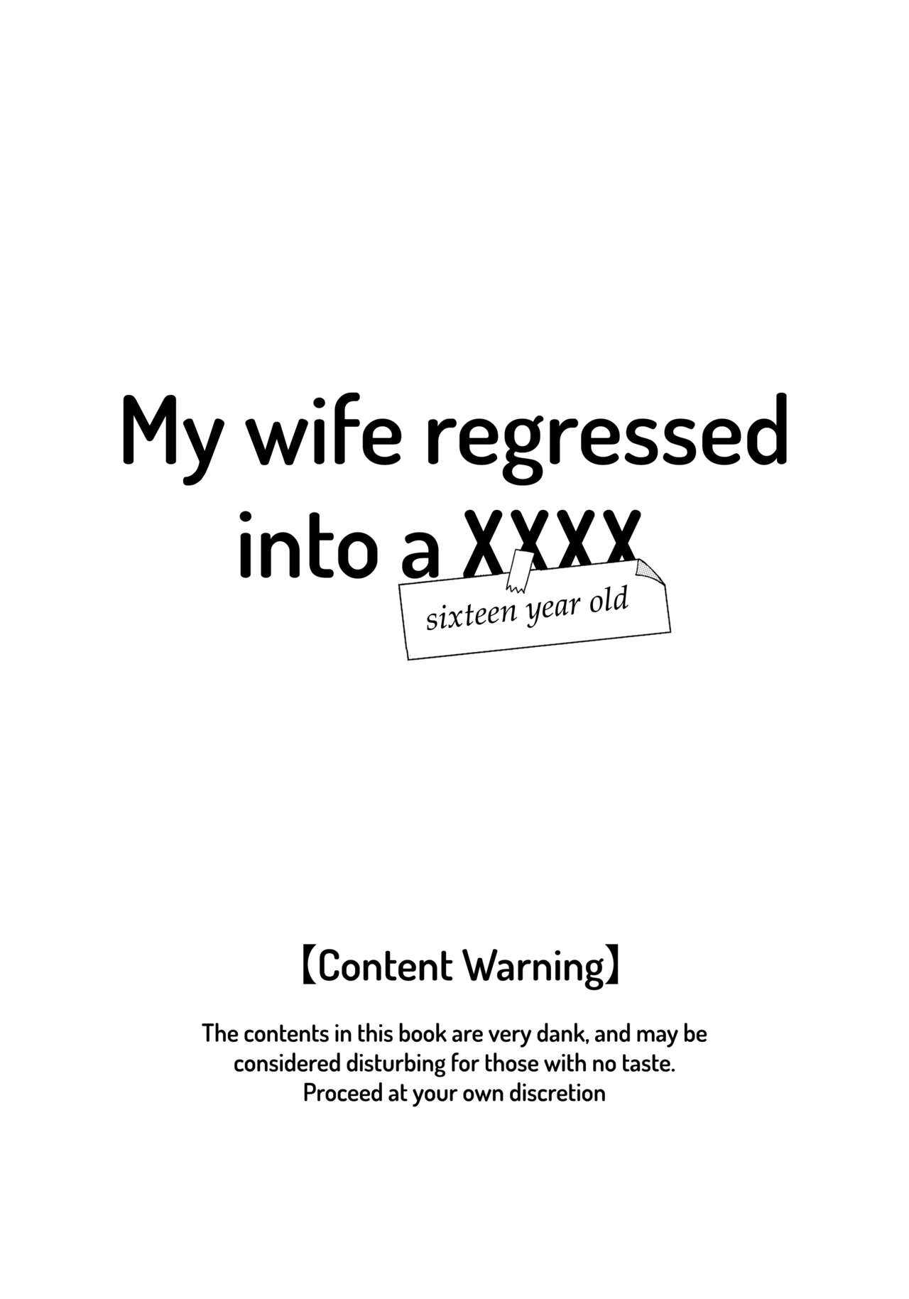 My WIfe Regressed into a XXX