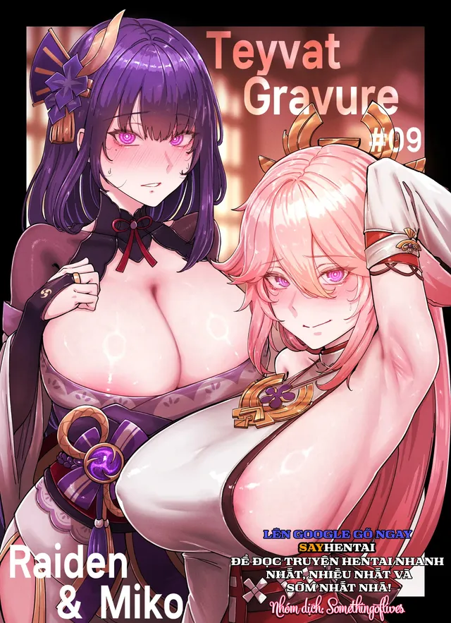 Teyvat gravure phần 09_ raiden và miko